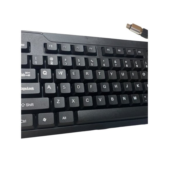 iMicro KB-US0803 104-Key Wired USB English Keyboard Black - Picture 4 of 15